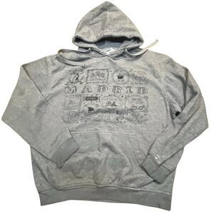 Madrid Graphic Hoodie Women XL Travel Souvenir Pullover Spanish‎ Food Art
